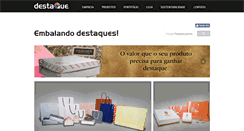 Desktop Screenshot of destaqueembalagens.com.br